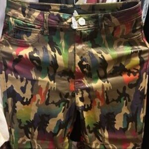 Posh Swank Multicolor Camo Skinny Jeans - Green, Blue, Yellow, Red, Black